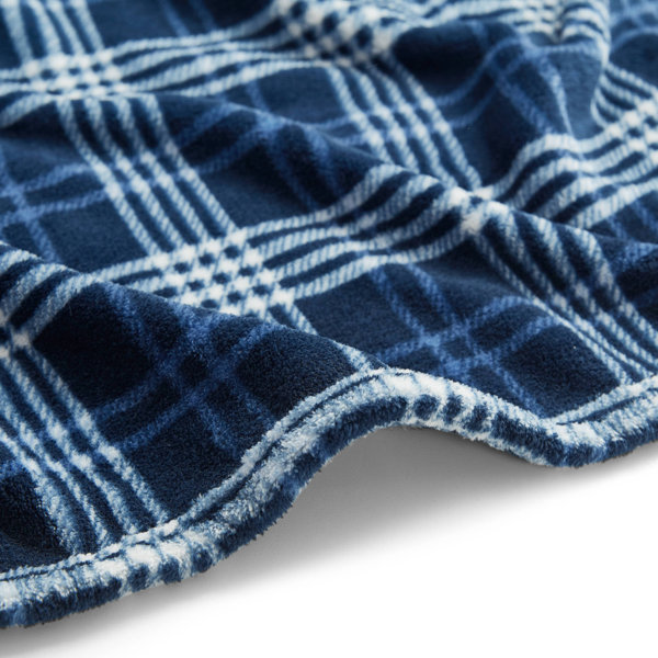 Nautica Gillbrooke Ultra Soft & Plush Fleece Reversible Blue Blanket